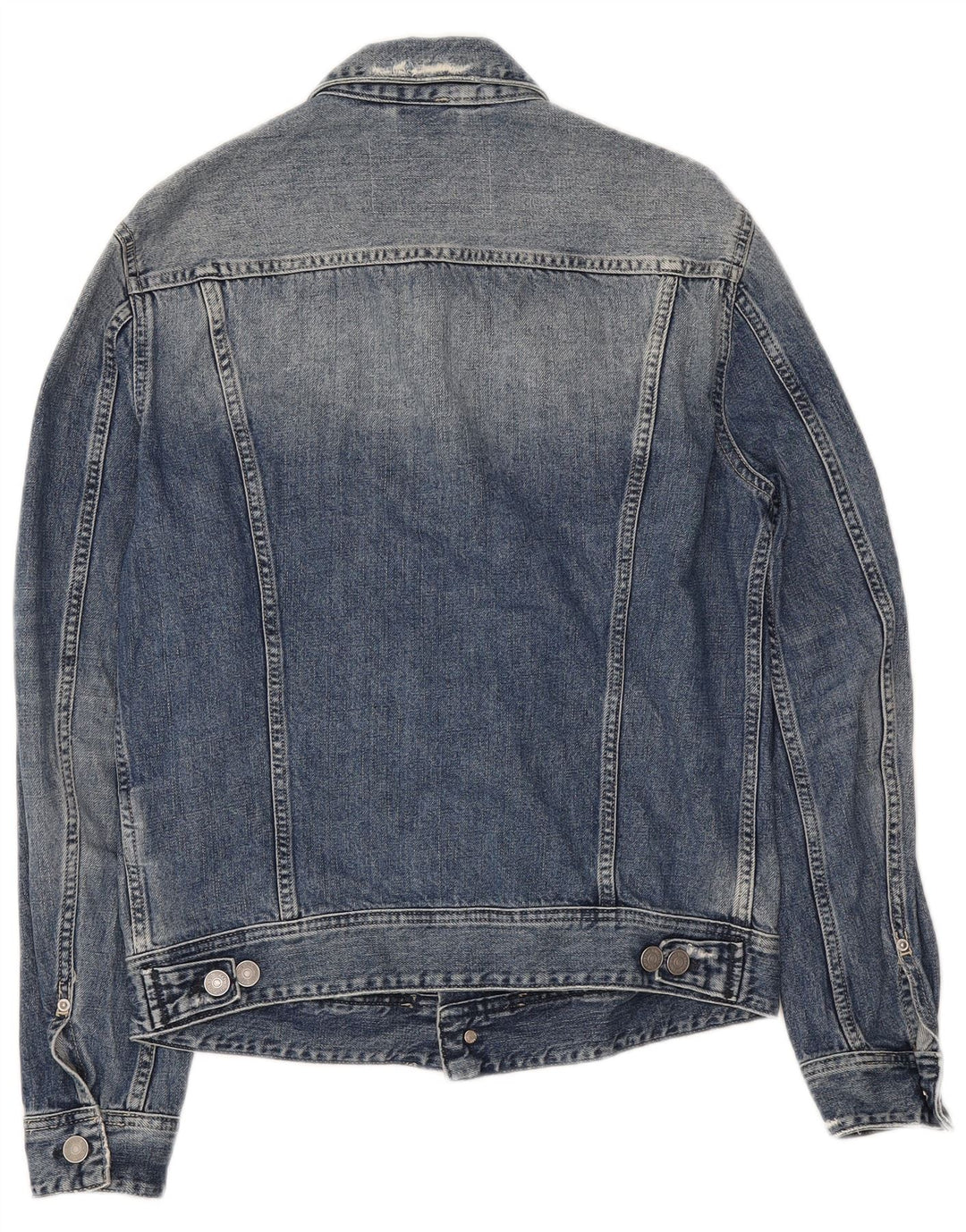 Replay Damen Distressed Jeansjacke UK 14 Mittelblaue Baumwolle