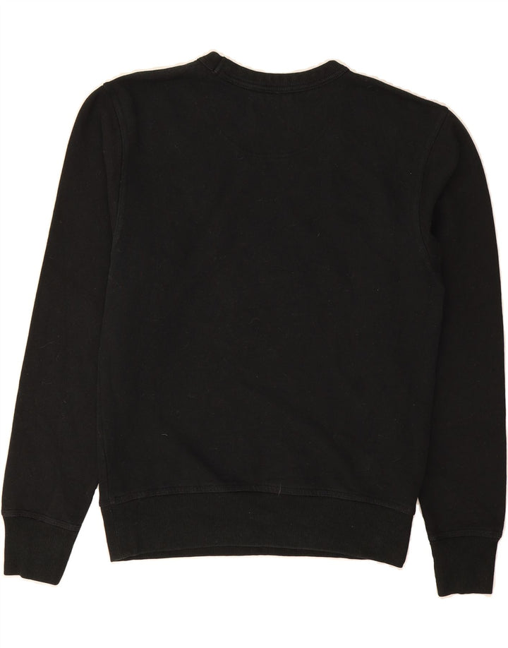 CHAMPION Womens Oversized Sweatshirt Jumper UK 10 Small Black Vintage Champion and Second-Hand Champion from Messina Hembry 