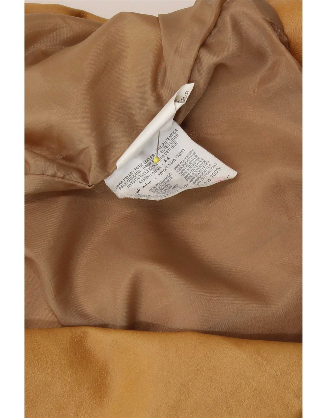 Terranova Damen Ledermantel UK 10 Small Beige Leder