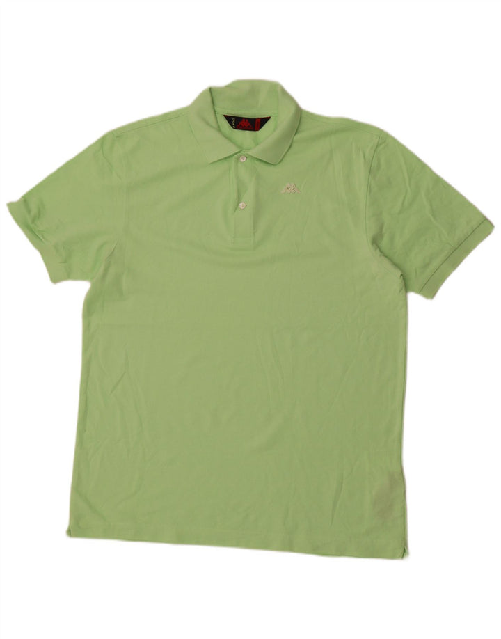 Kappa Herren-Poloshirt, groß, grüne Baumwolle