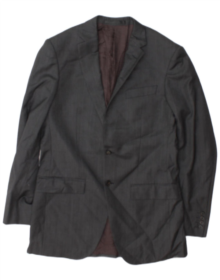 Zignone Herren-Blazer mit 2 Knöpfen, UK 38, Mittelgrau