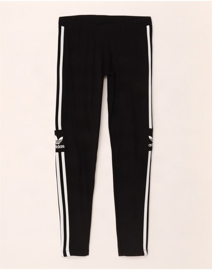 Adidas Damen Graphic Leggings UK 12 Mittelschwarze Baumwolle