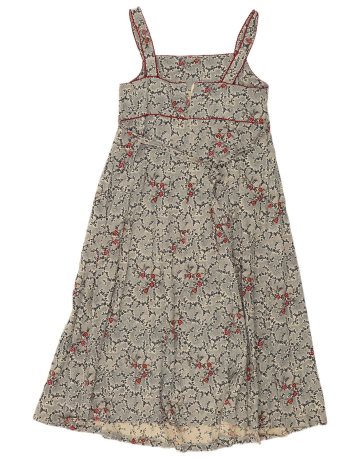 Selene Damen Sommerkleid US 8 Mittelblaues Blumenmuster