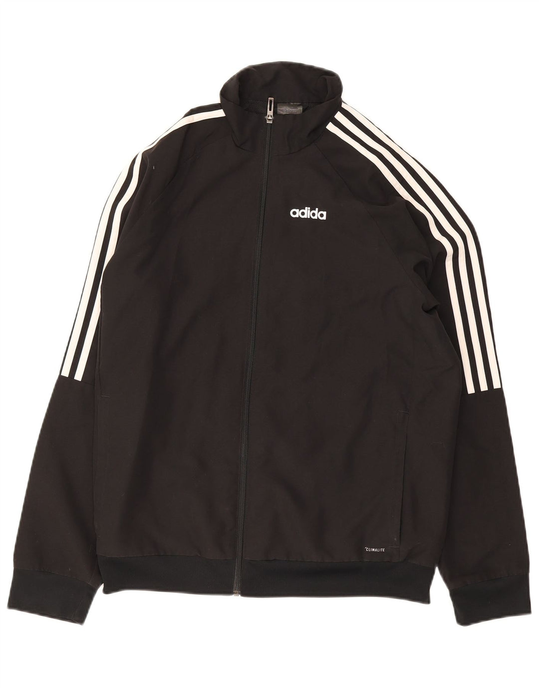 Adidas Herren Climalite Trainingsanzug Top Jacke Small Schwarz Polyester