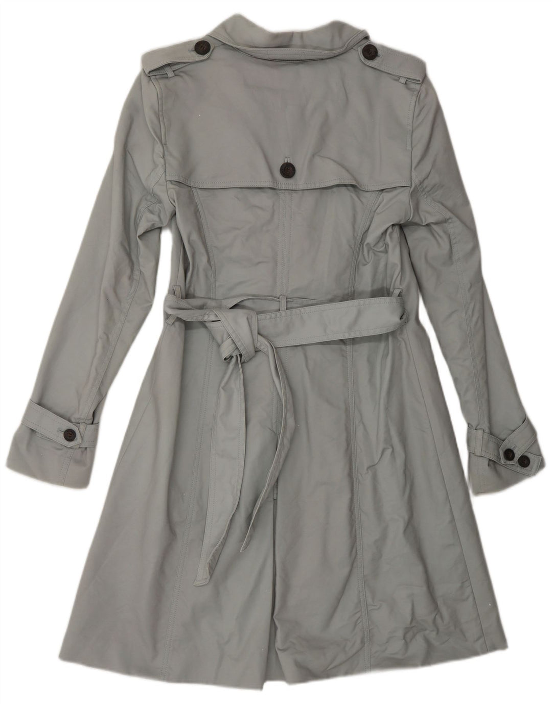 HOBBS Damen Trenchcoat UK 10 Small Graue Baumwolle