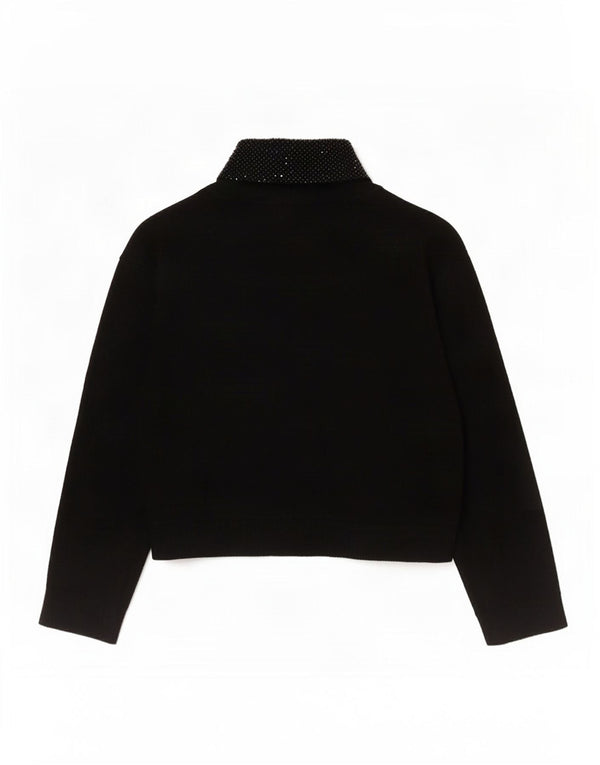 Calvin Klein Damen Boleropullover UK 14 Large Schwarz Rayon