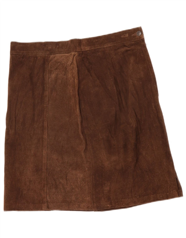 Vintage Damen Wildlederrock W30 Mittelbraun