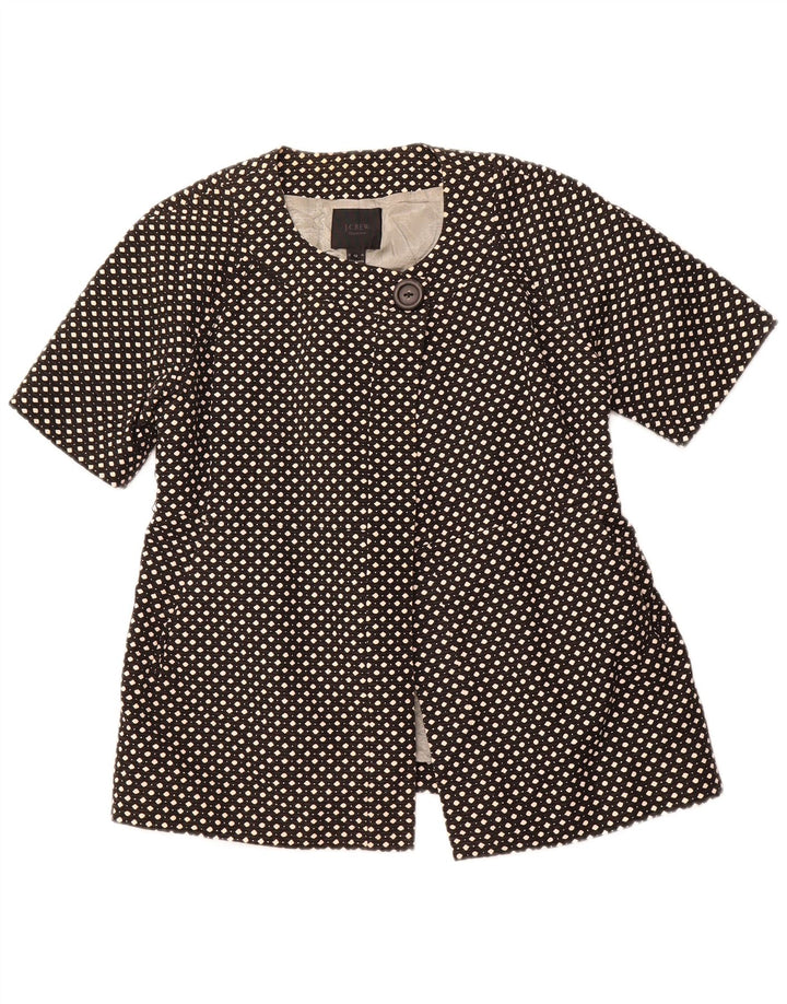J. CREW Damen-Blazerjacke mit 1 Knopf, US 12, groß, schwarz gefleckt