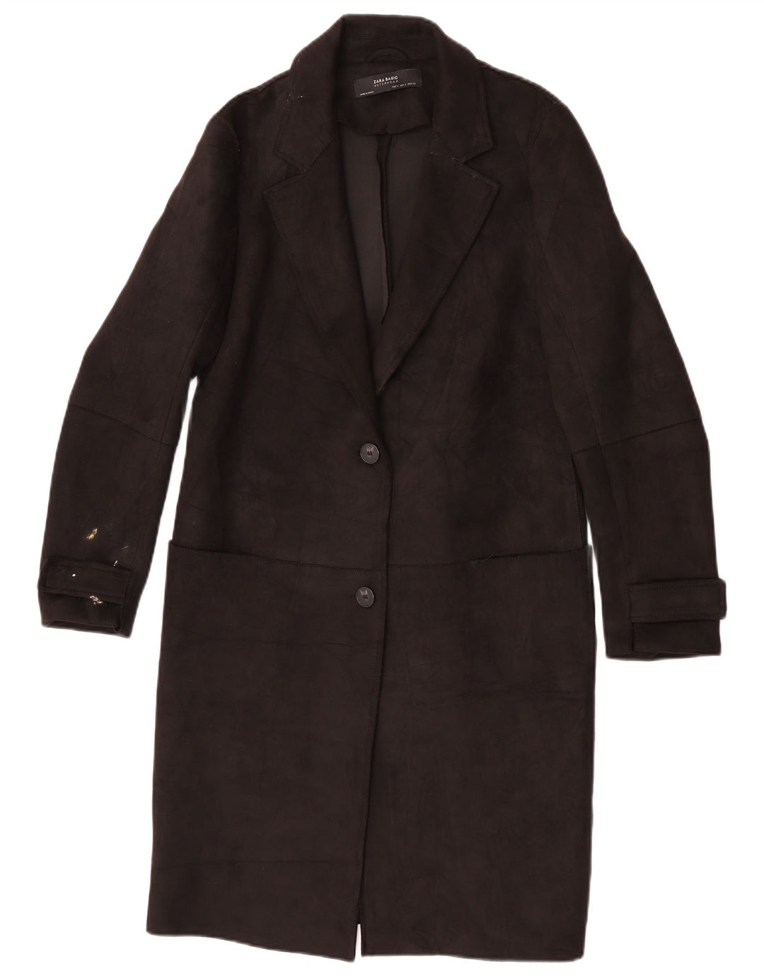 Zara Damen Mantel UK 10 Small Schwarz