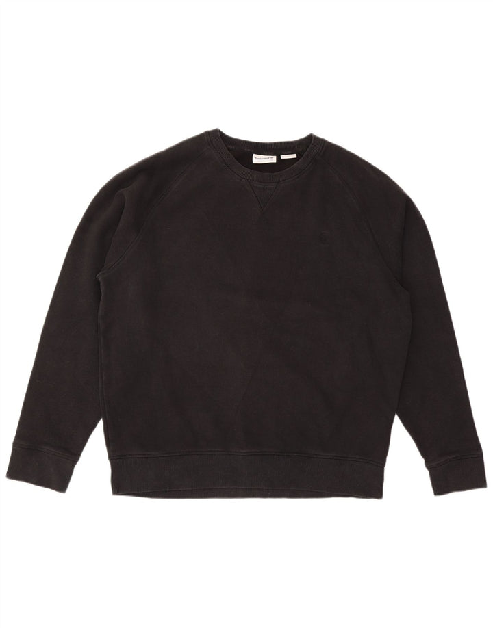 Timberland Herren-Sweatshirt-Pullover, große schwarze Baumwolle