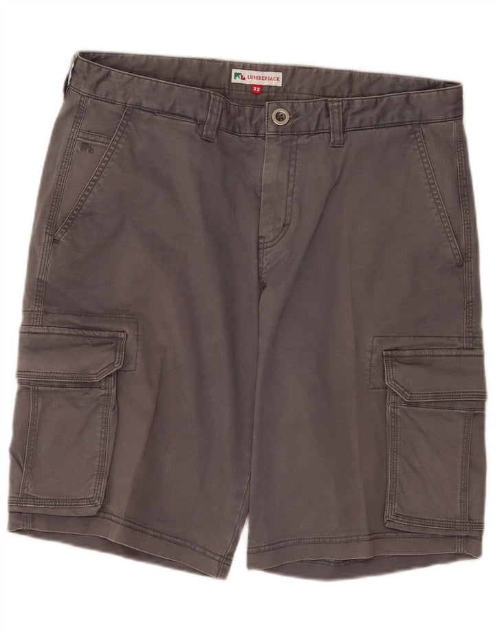 Lumberjack Herren Cargoshorts W33 mittelgraue Baumwolle