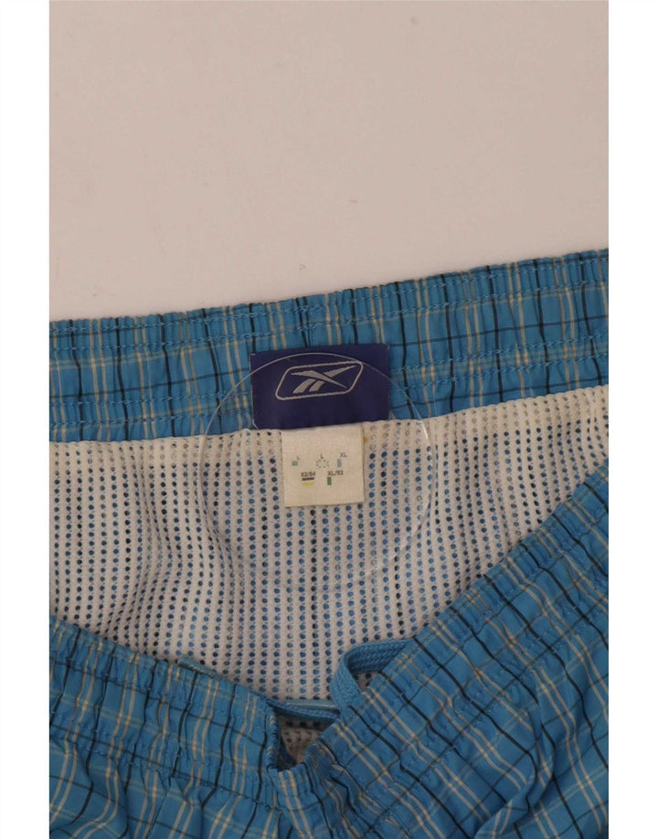 Reebok Herren Badeshorts, groß, blau kariert