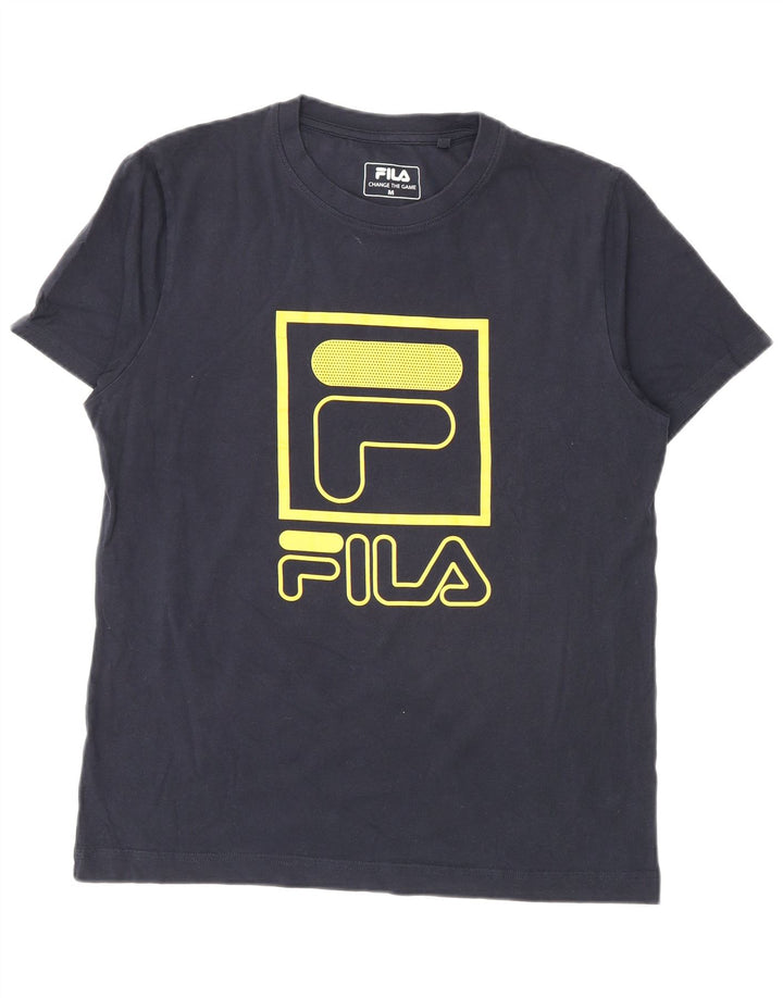 Fila Herren T-Shirt mit Grafik, mittelgroß, Marineblau