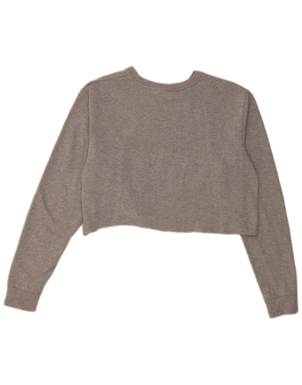 Kappa Damen Crop Top Langarm UK 18 XL Grau