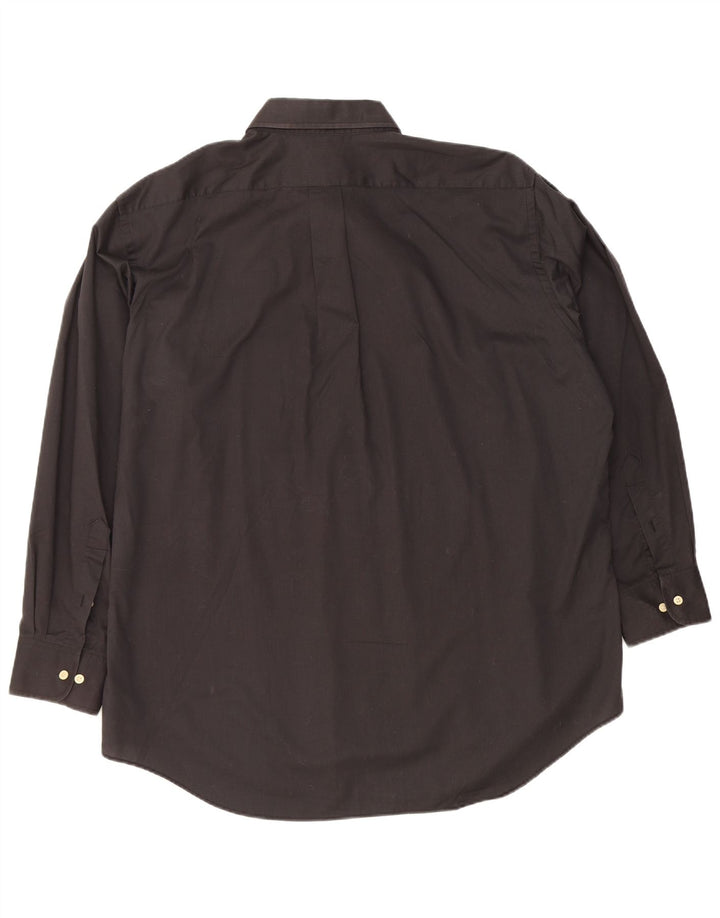 Chaps Herrenhemd, Größe 17 1/2 XL, schwarze Baumwolle