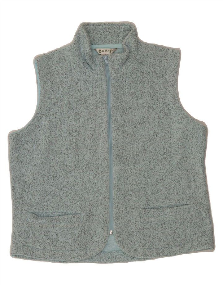 ORVIS Womens Sleeveless Tracksuit Top Jacket UK 14 Medium Blue Cotton Vintage Orvis and Second-Hand Orvis from Messina Hembry 