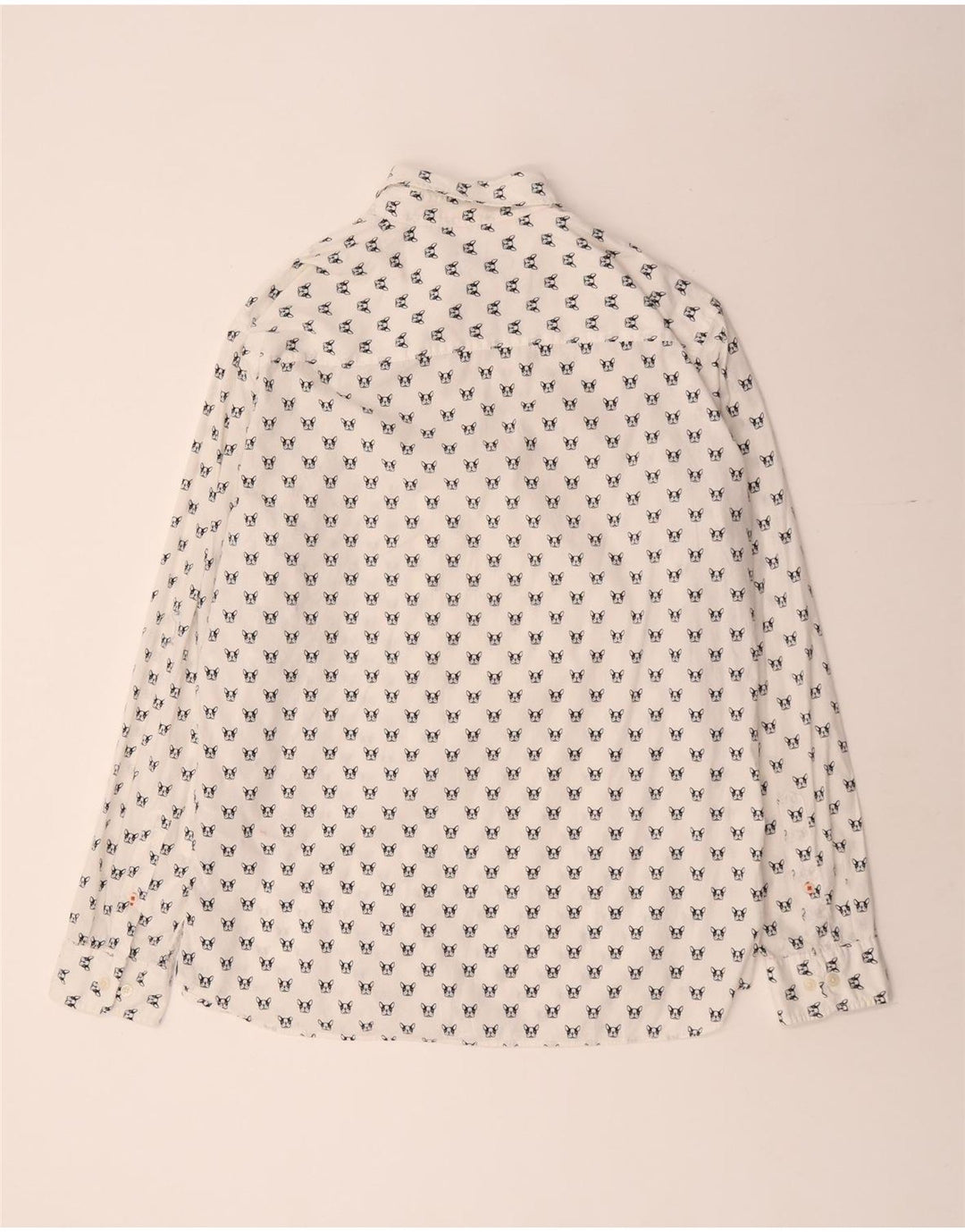 JACK & JONES Herrenhemd 2XL weiß gepunktete Baumwolle