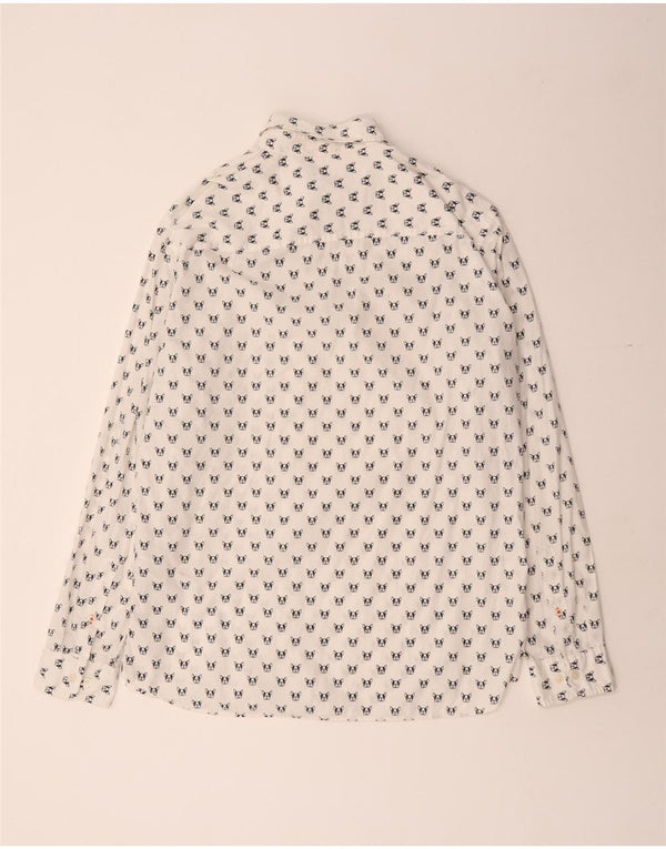 JACK & JONES Herrenhemd 2XL weiß gepunktete Baumwolle