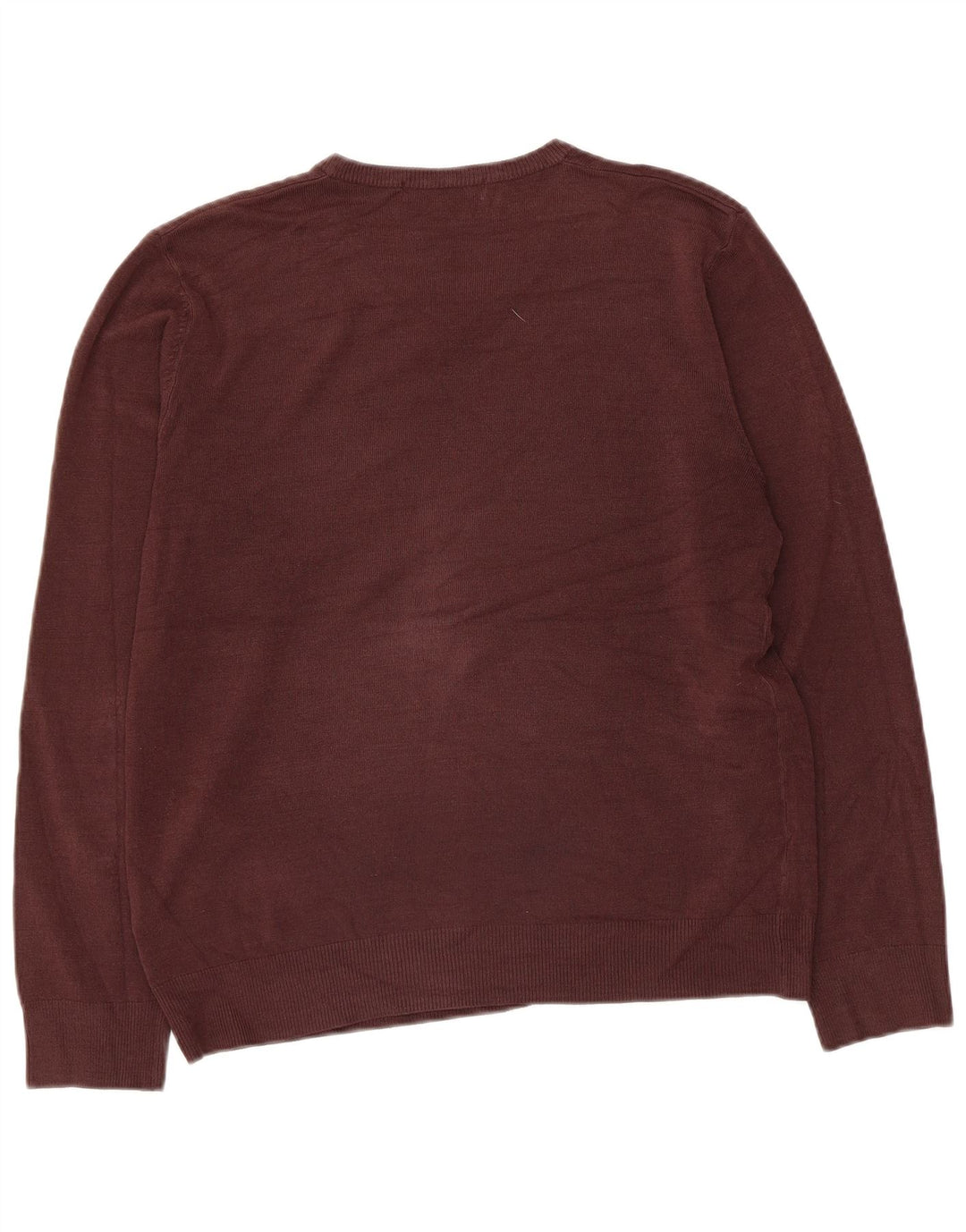 Marks & Spencer Damen-Pullover mit V-Ausschnitt, UK 14, Mittelbraun, Acryl