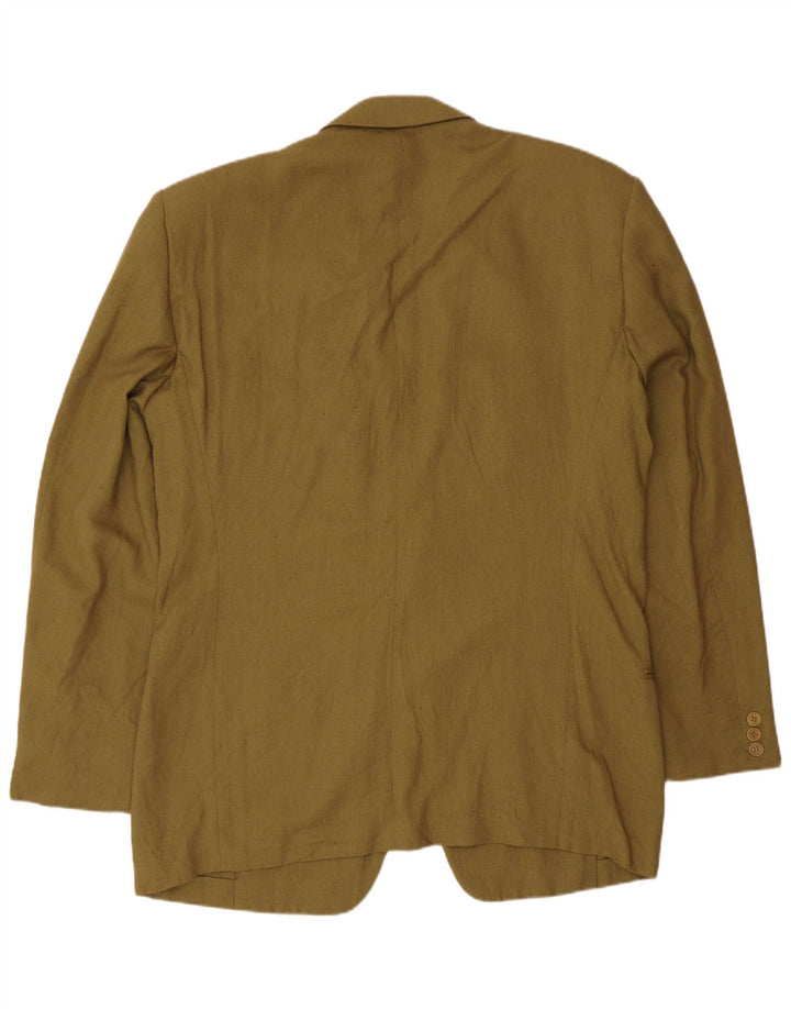 Giorgio Armani Herren 2-Knopf-Blazerjacke IT 52 Großes grünes Leinen