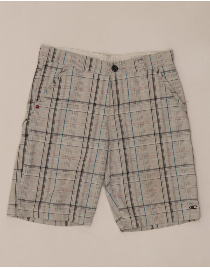 O'NEILL Herren Chinoshorts W29 Small Grau kariert Polyester