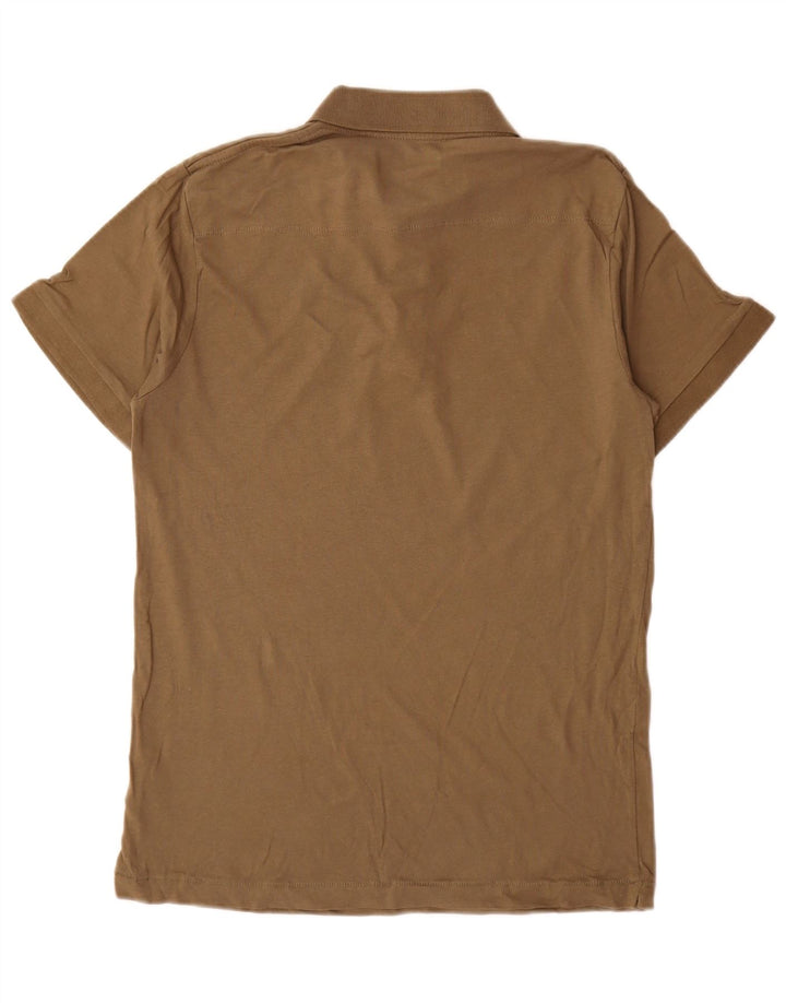 French Connection Herren-Poloshirt aus mittlerer Khaki-Baumwolle