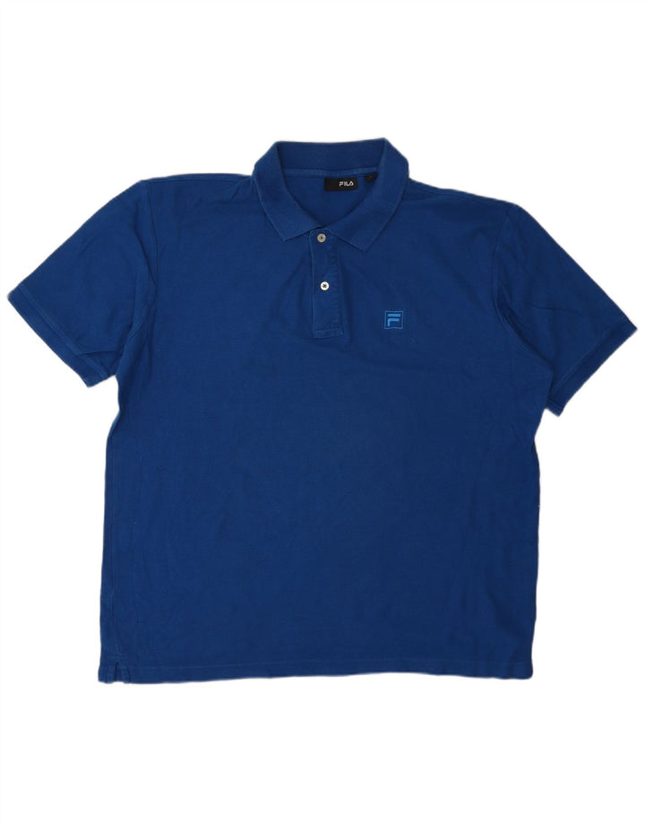Fila Herren-Poloshirt, große blaue Baumwolle