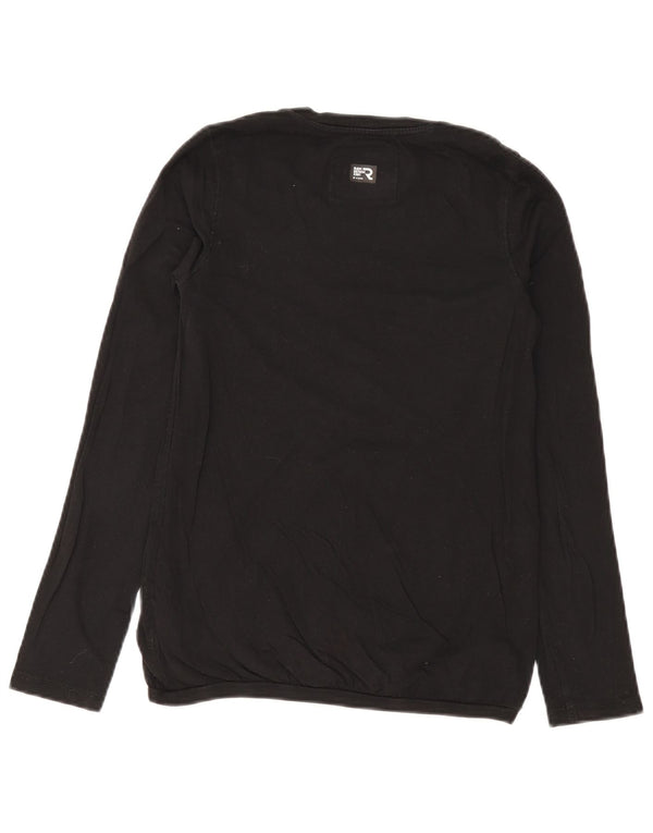 G-Star Damen Graphic Top Langarm UK 8 Small Schwarze Baumwolle