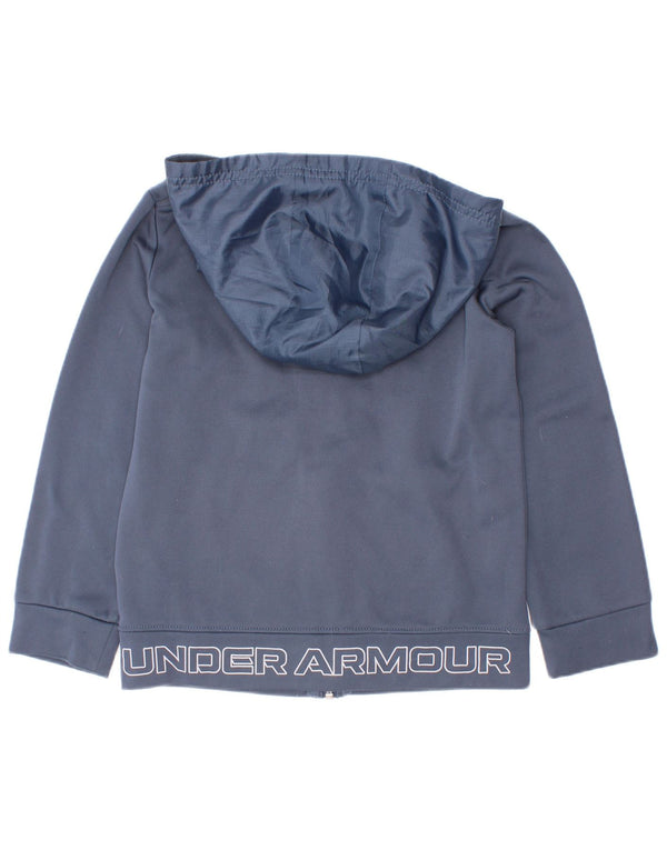 Under Armour Jungen-Kapuzenpullover mit Reißverschluss, 5–6 Jahre, marineblaues Polyester