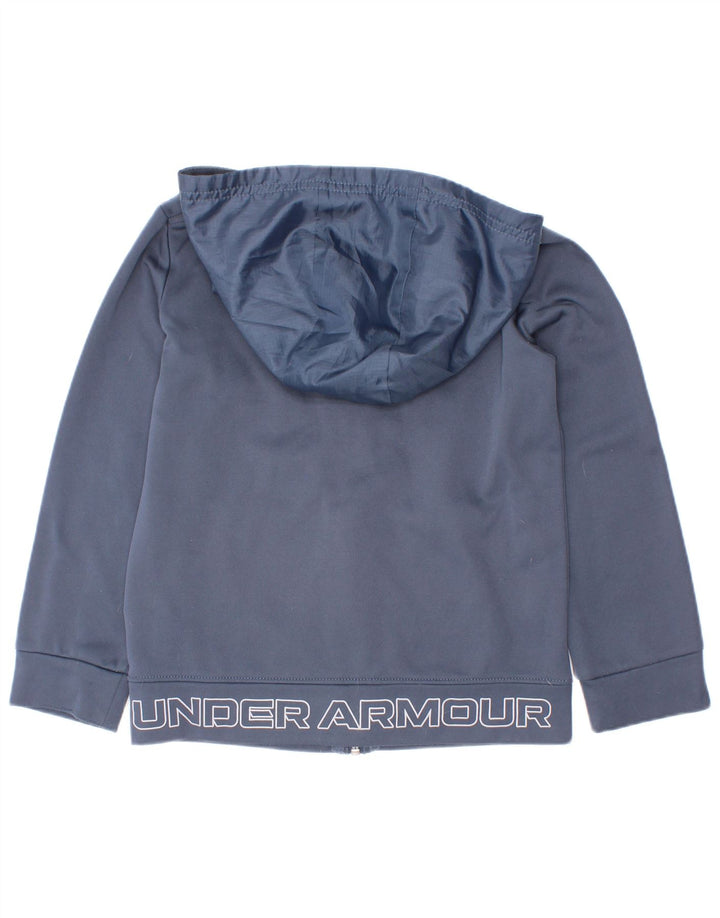 Under Armour Jungen-Kapuzenpullover mit Reißverschluss, 5–6 Jahre, marineblaues Polyester