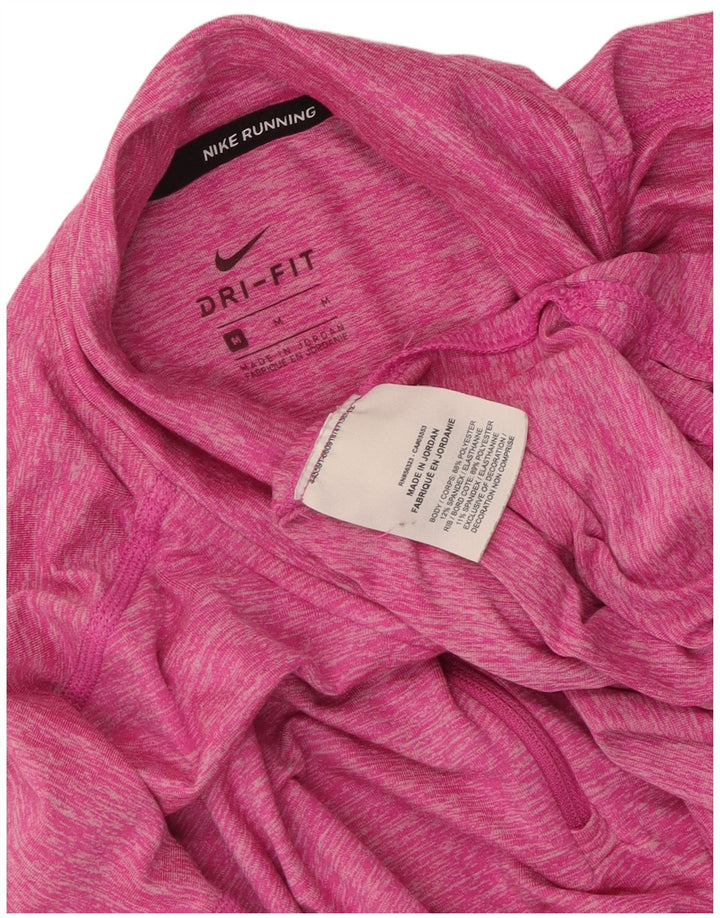 Nike Damen Dri Fit Pullover-Trainingsanzugoberteil mit Reißverschluss, UK 14, Mittelrosa