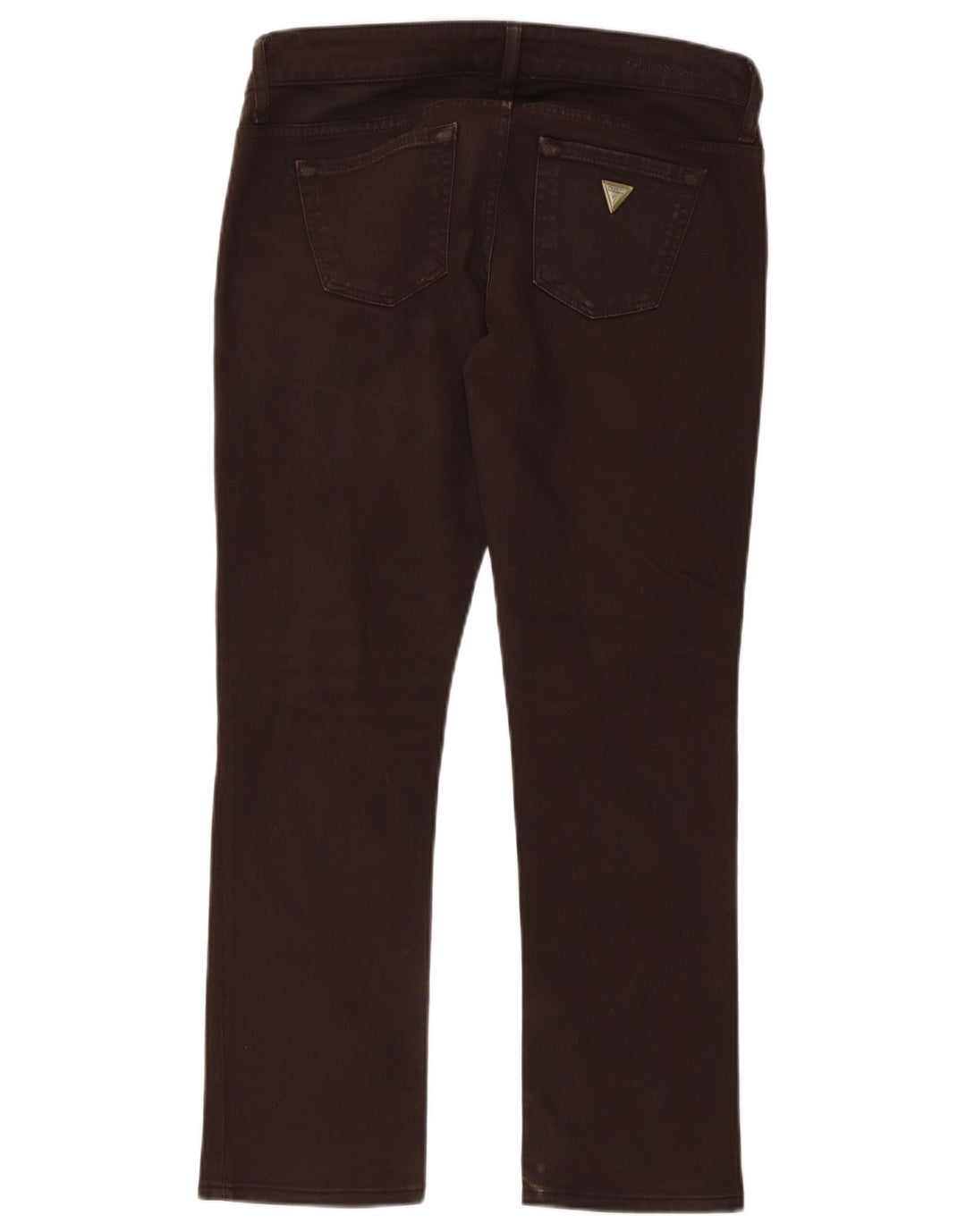 Guess Damen Slim Jeans W29 L27 Braune Baumwolle