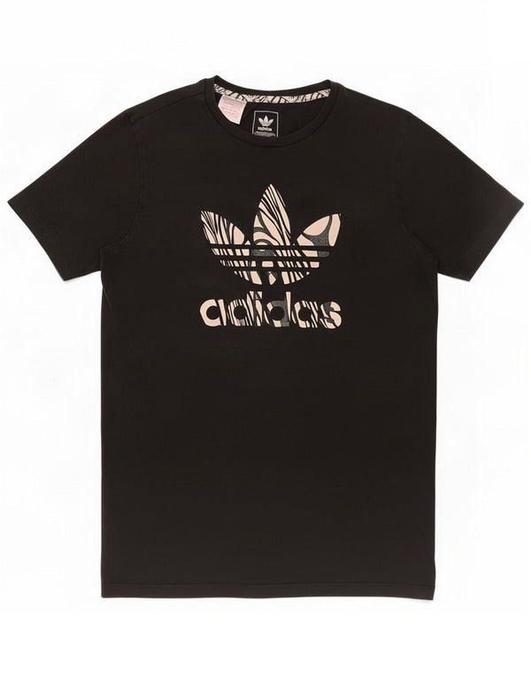 Adidas T-Shirt mit Grafik für Jungen, 13–14 Jahre, schwarze Baumwolle