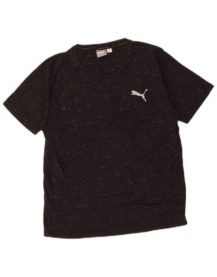 PUMA Herren T-Shirt Top Medium Schwarz gefleckte Baumwolle