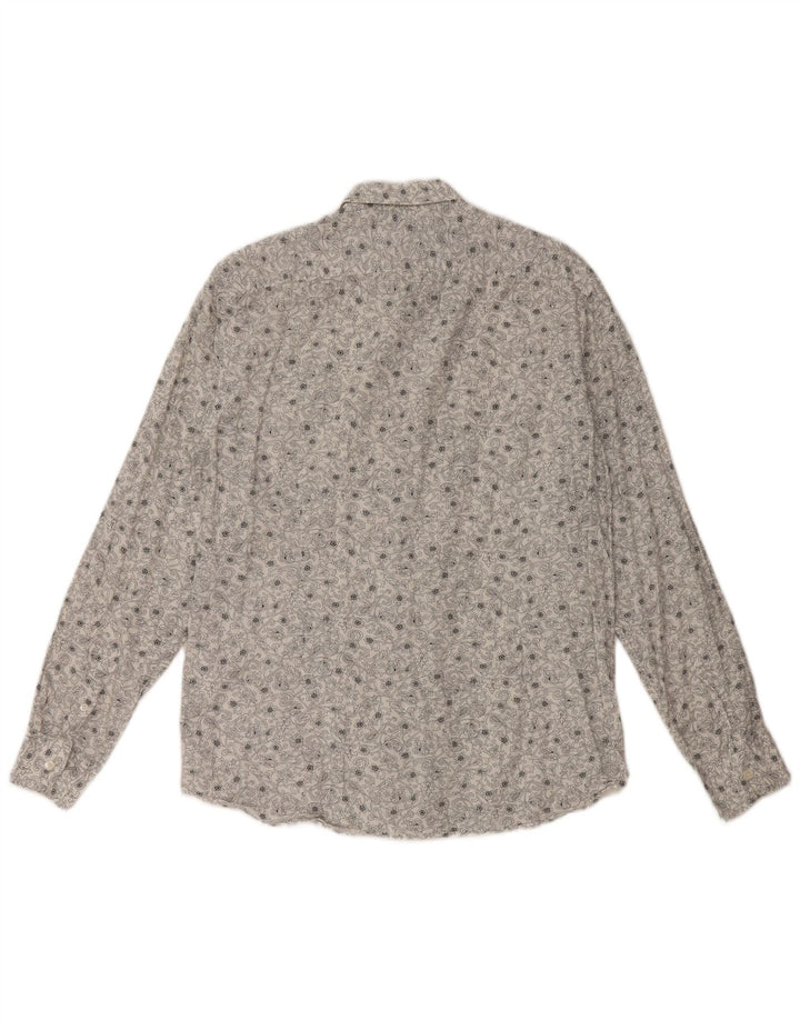 TED BAKER Herrenhemd, Größe 3, mittelweiß, geblümt, Baumwolle