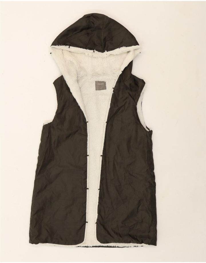 Oasis Damen Longline Hooded Liner Gilet UK 14 Mittelgrünes Polyamid