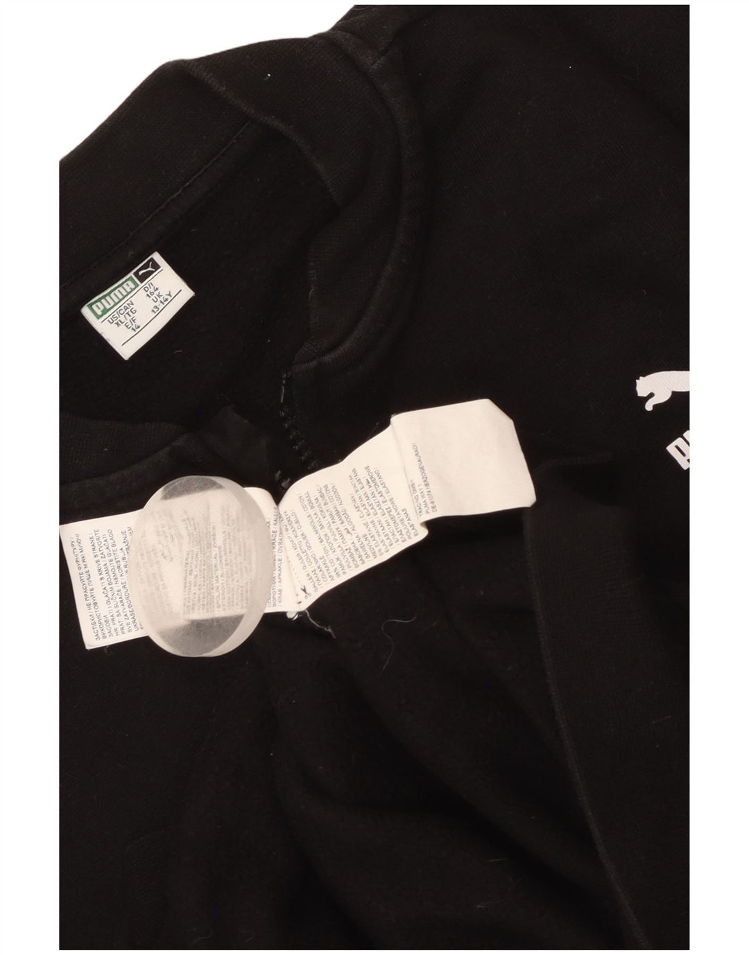 Puma Jungen Grafik-Trainingsanzug-Top-Jacke, 13–14 Jahre, schwarze Baumwolle