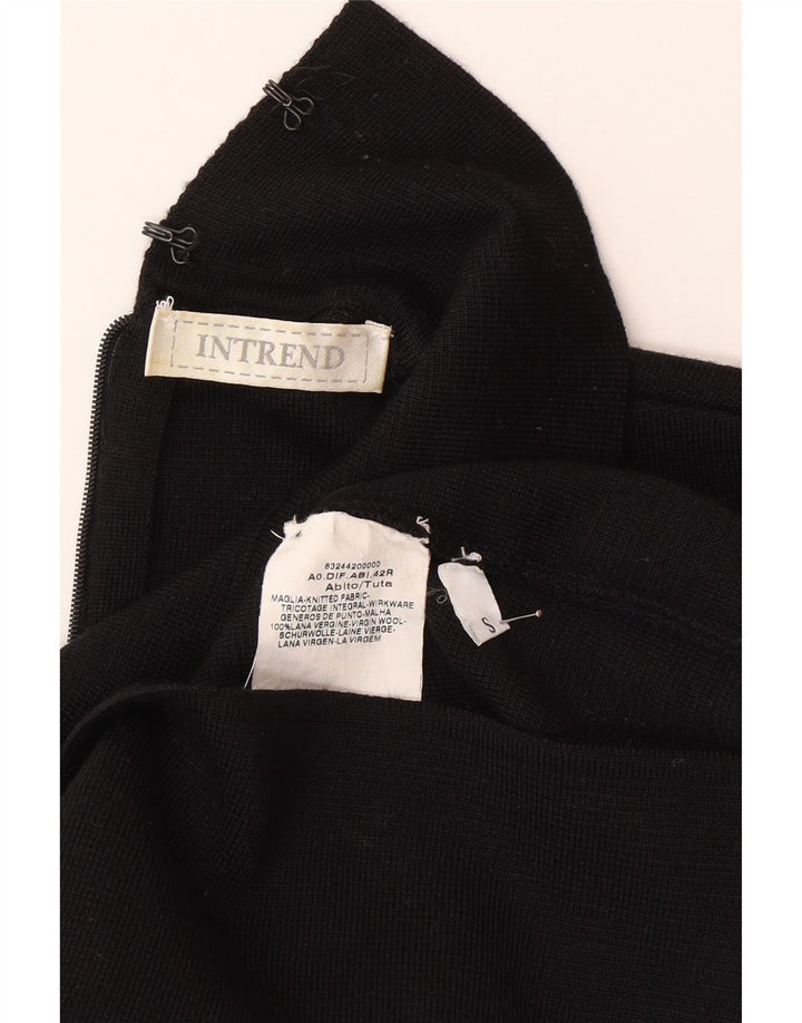 Intrend Damen ärmelloses Pulloverkleid UK 10 Small Schwarze Wolle