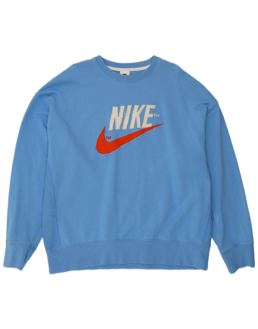 NIKE Herren Grafik-Sweatshirt-Pullover XL, blaue Baumwolle