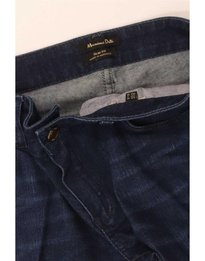 Massimo Dutti Damen Slim Jeans EU 38 Small W28 L32 Marineblau