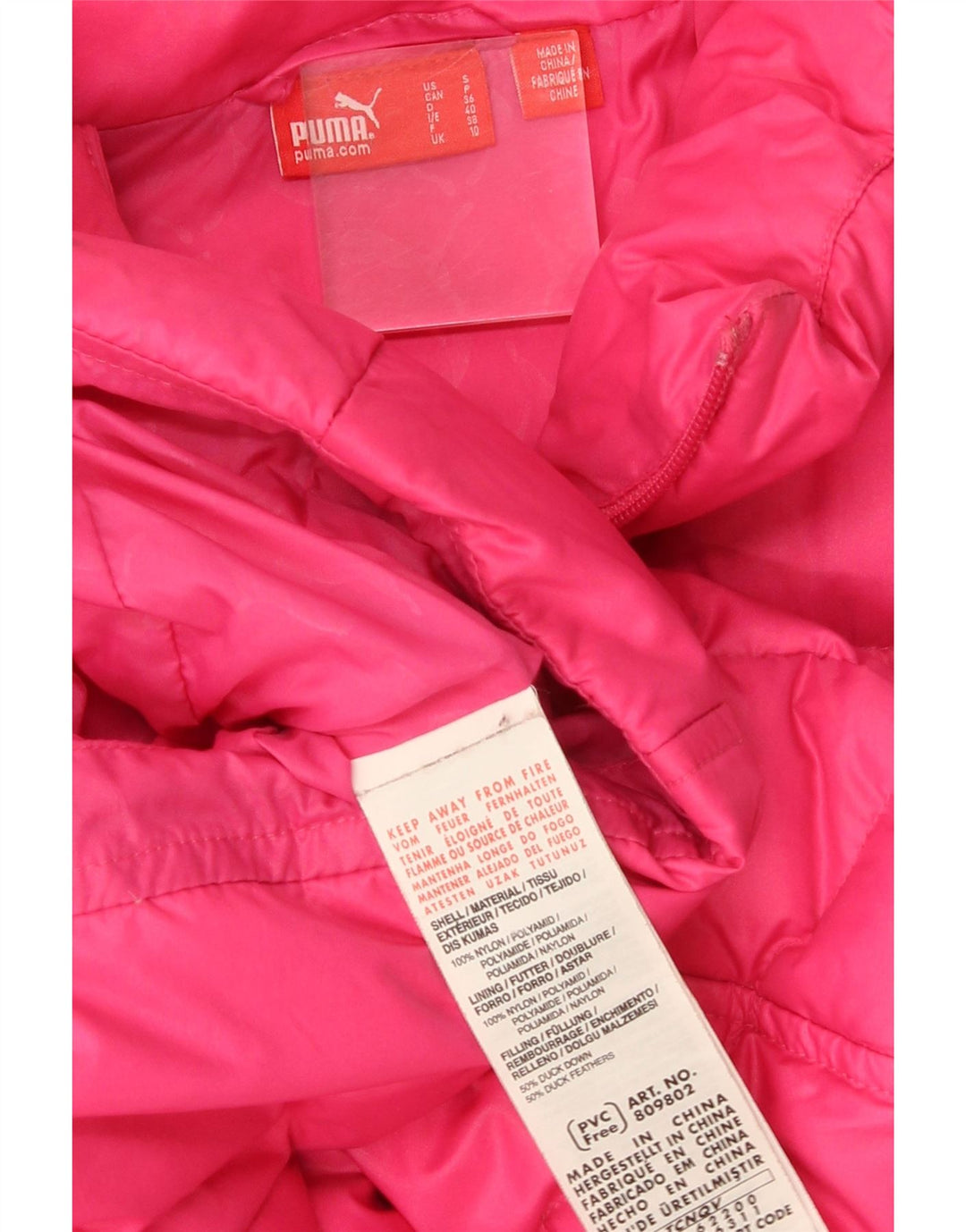 Puma Damen Wattierte Weste UK 10 Small Pink Nylon