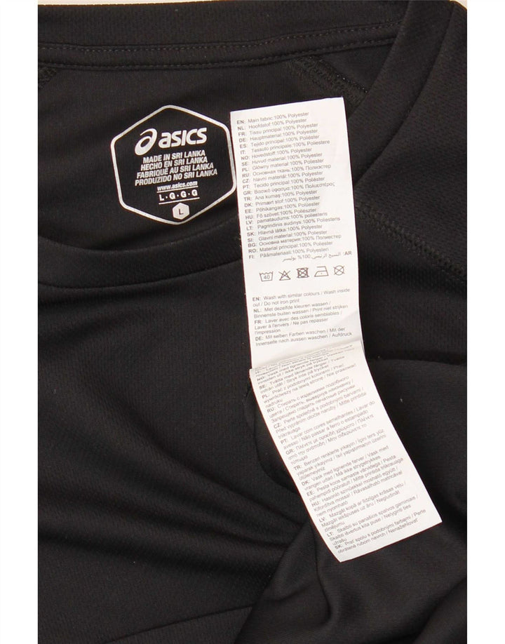 Asics Herren T-Shirt Top Large Schwarz Polyester