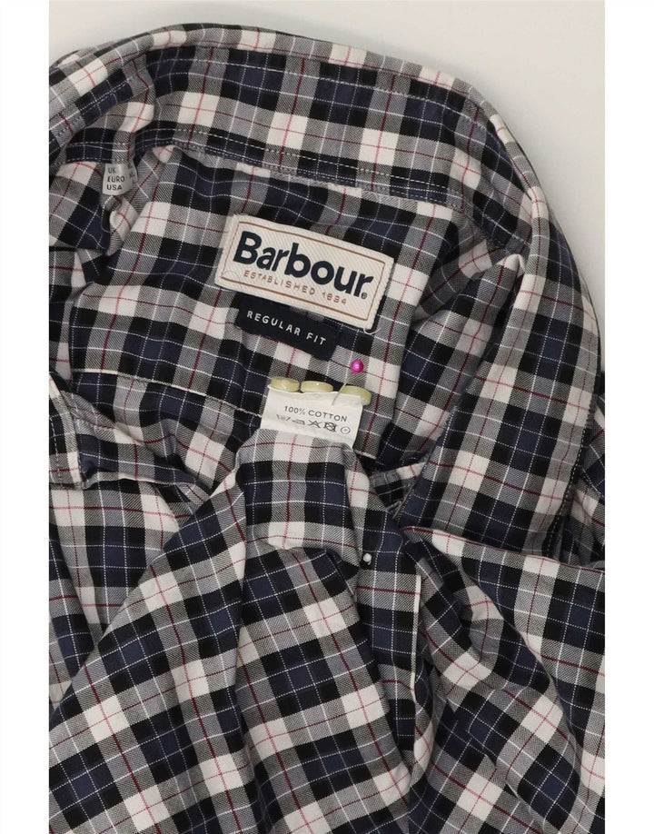 Barbour Herren-Flanellhemd XL, marineblau, kariert, Baumwolle