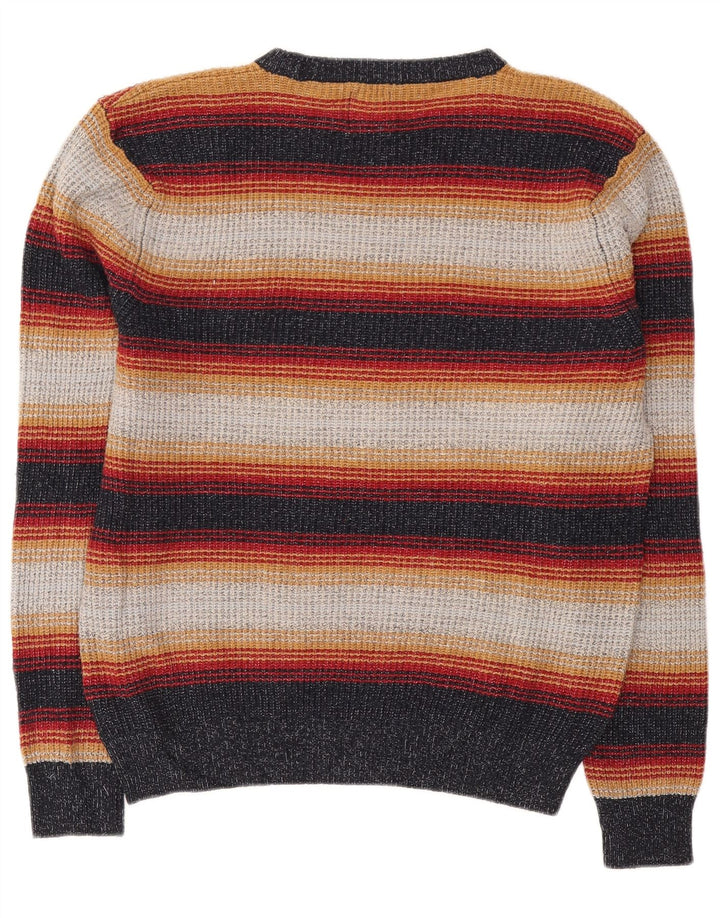 Marks & Spencer Herren-Pullover mit Rundhalsausschnitt, mittelgroß, mehrfarbig gestreift