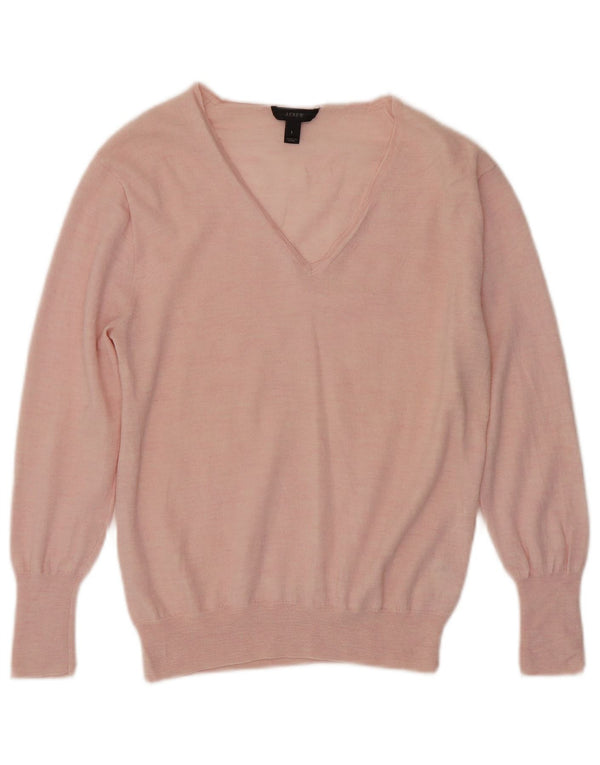 J. Crew Damen-Pullover mit V-Ausschnitt, Gr. 14, Rosa
