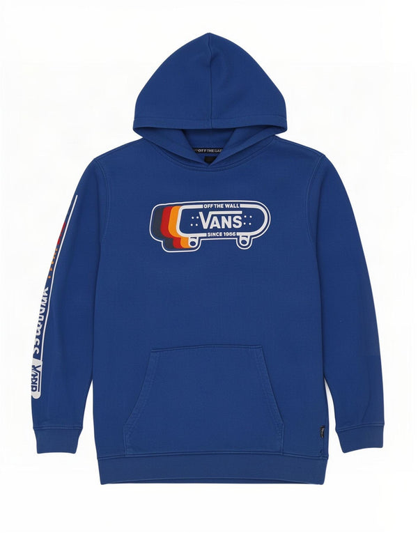 Vans Jungen-Pullover mit grafischem Kapuzenpullover, 14–15 Jahre, XL, blaue Baumwolle