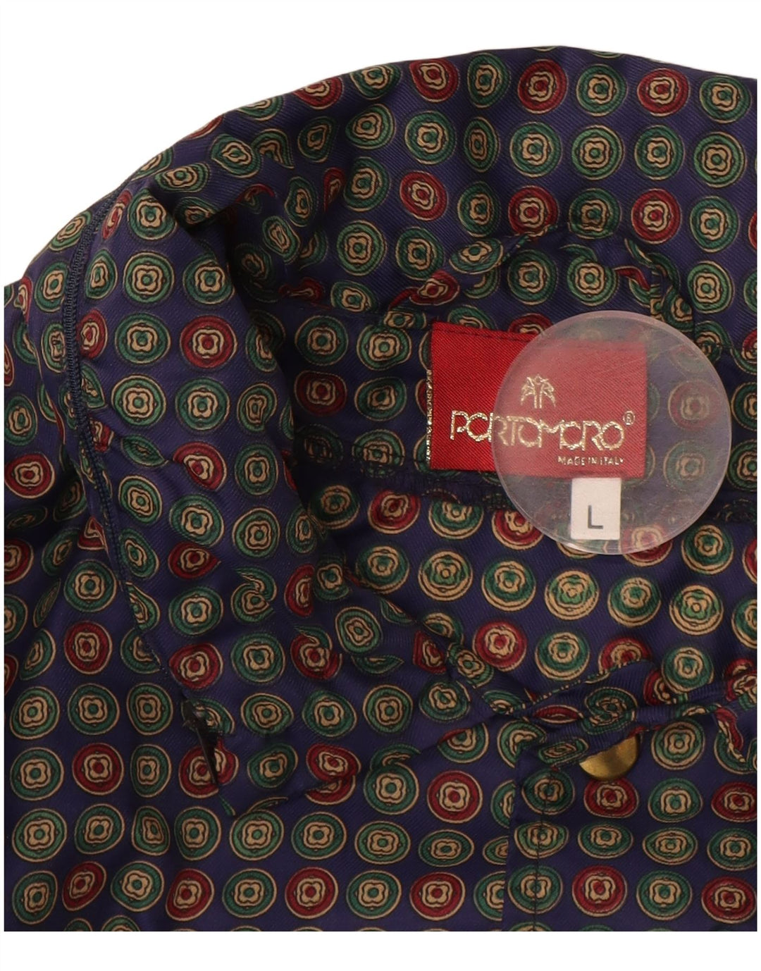 VINTAGE Herren-Bomberjacke in Übergröße, Gr. 40, groß, blau gepunktet