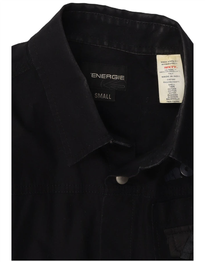 ENERGIE Herrenhemd Small Schwarz Baumwolle