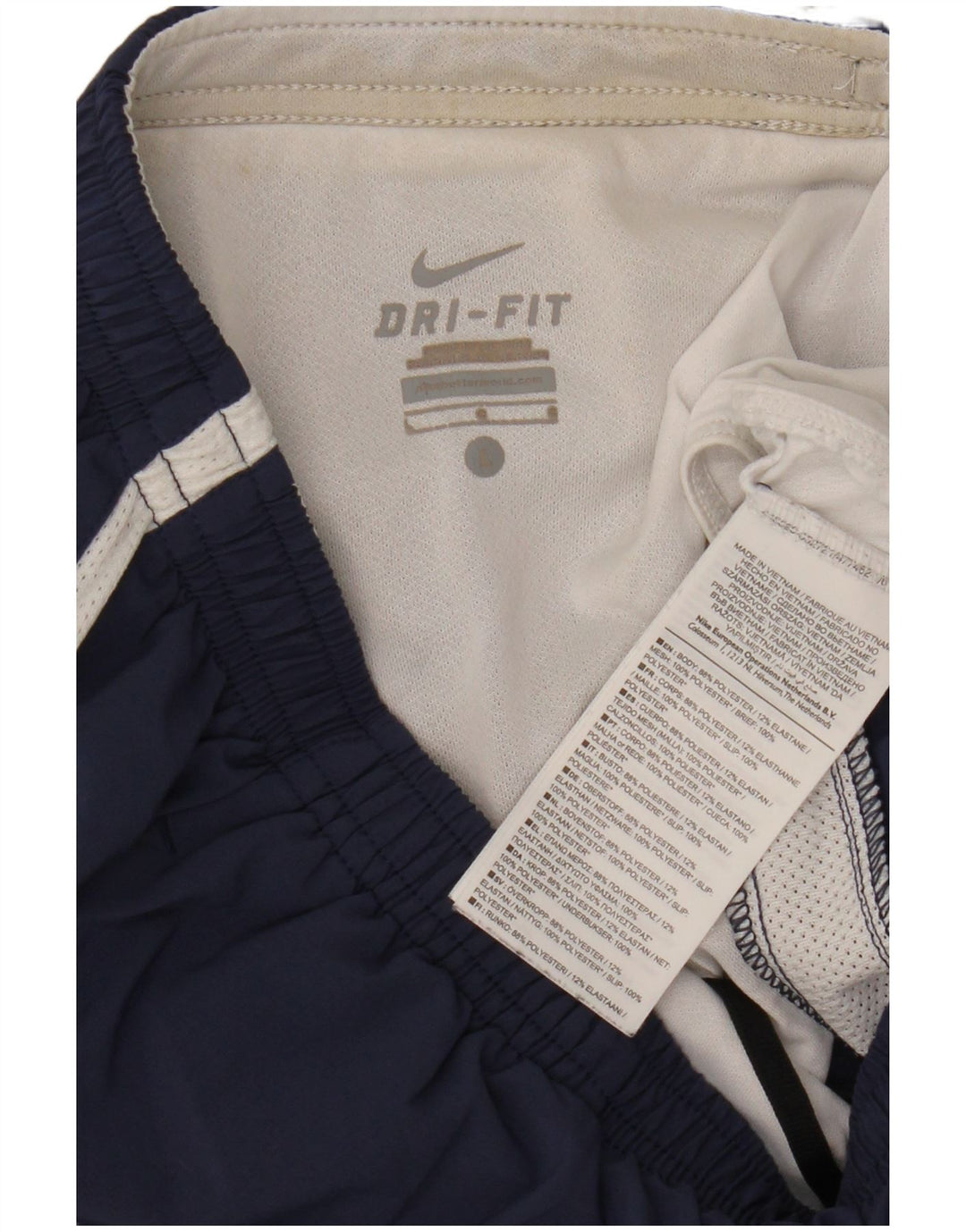 Nike Herren Dri Fit Sportshorts, groß, marineblaues Farbblock-Polyester
