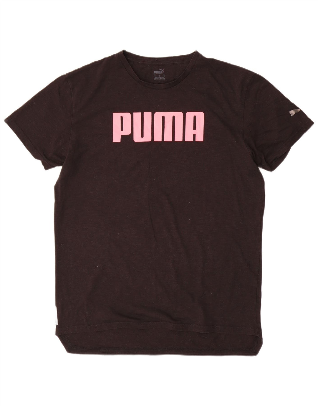 Puma Damen Grafik T-Shirt Top UK 16 Large Schwarz